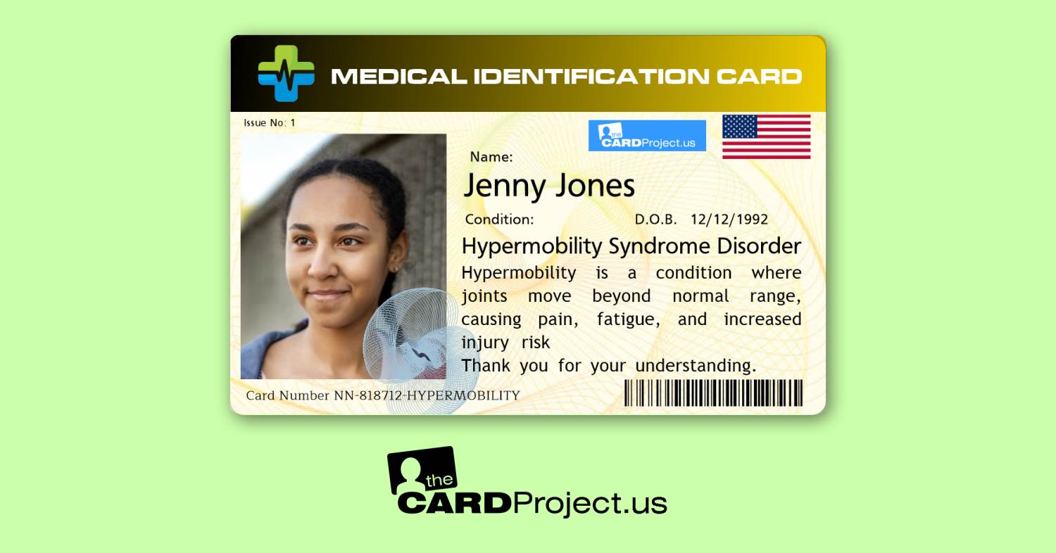 Hypermobility Premium Medical Card (FRONT)